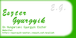 eszter gyurgyik business card